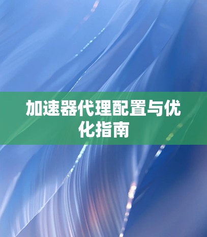 加速器代理配置与优化指南