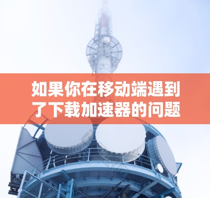 如果你在移动端遇到了下载加速器的问题，可以按照以下步骤进行排查和解决