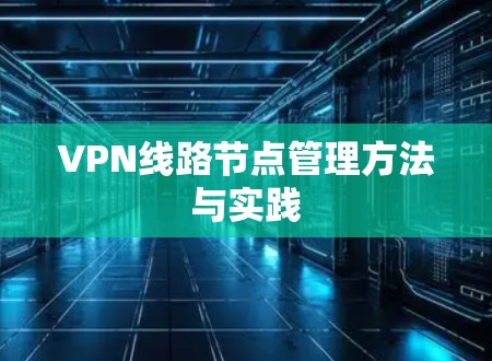 VPN线路节点管理方法与实践