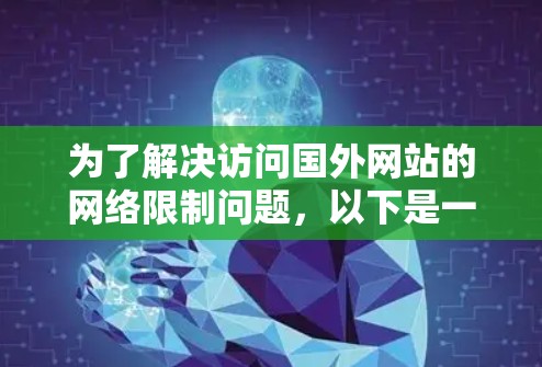 为了解决访问国外网站的网络限制问题，以下是一些有条理的建议和步骤
