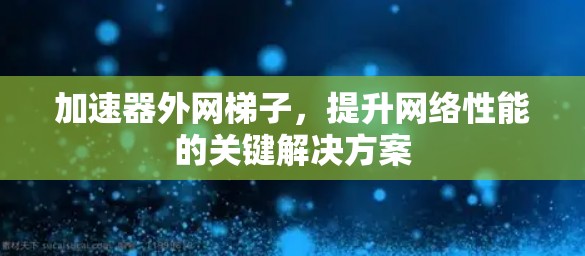 加速器外网梯子，提升网络性能的关键解决方案