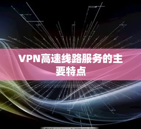VPN高速线路服务的主要特点
