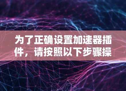为了正确设置加速器插件，请按照以下步骤操作