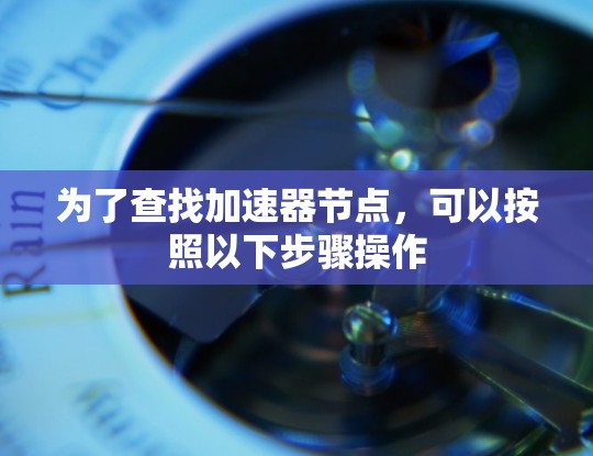 为了查找加速器节点，可以按照以下步骤操作