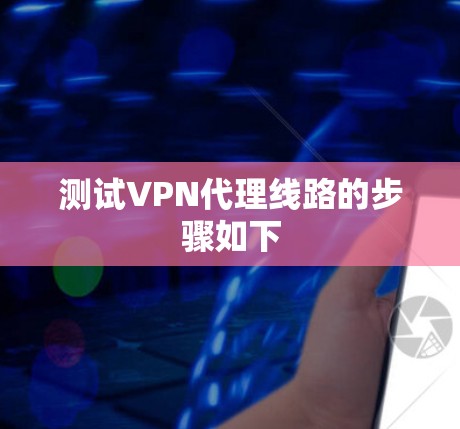 测试VPN代理线路的步骤如下